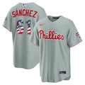 Fourth of July Philadelphia Phillies Cristopher Sanchez Nike Gray USA 250 Stadium Jersey