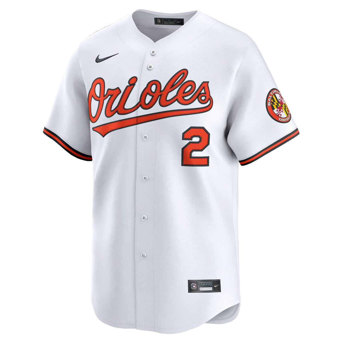 Baltimore Orioles Gunnar Henderson Nike White Home Limited Player Jersey
