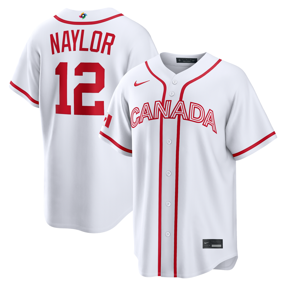 Canada Baseball Josh Naylor Nike White 2026 World Baseball Classic Home Stadium Jersey