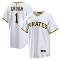 Pittsburgh Pirates Nike White #1 Groom Home Replica Jersey