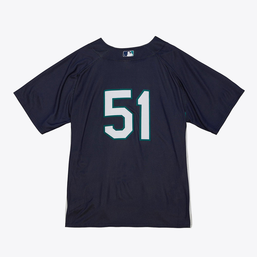Seattle Mariners Ichiro Suzuki Mitchell & Ness Navy Big & Tall Cooperstown Mesh Batting Practice Jersey
