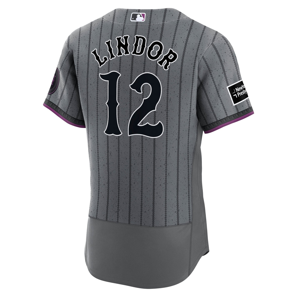 New York Mets Francisco Lindor Nike Gray City Connect Authentic Sponsor Patch Jersey