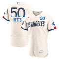 Los Angeles Dodgers Mookie Betts Nike Cream City Connect Authentic Sponsor Patch Jersey