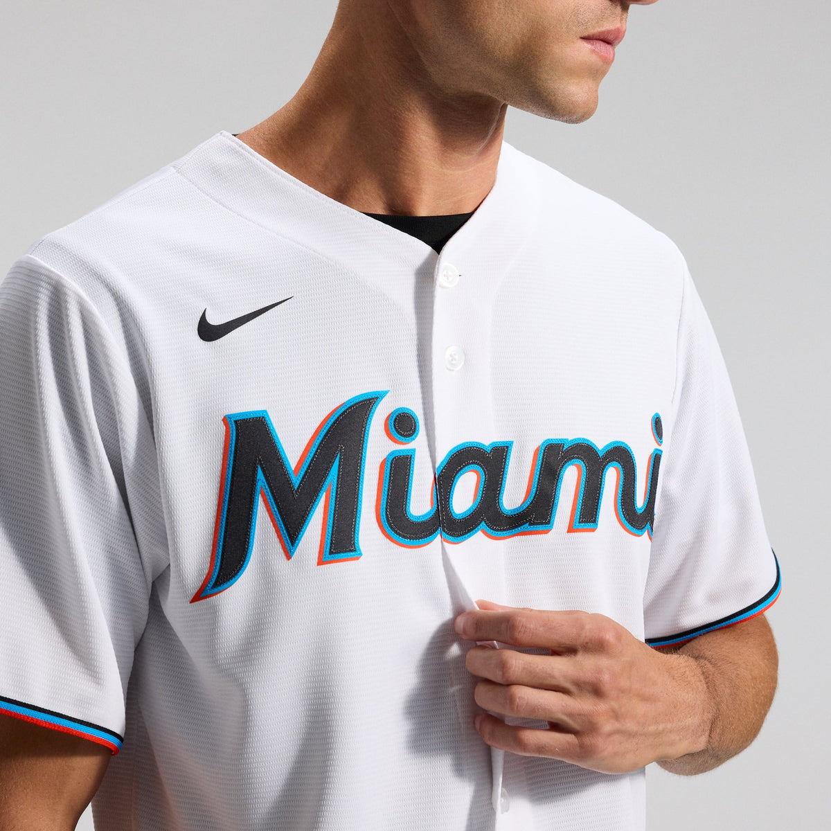 Miami Marlins Nike White Home Replica Team Jersey