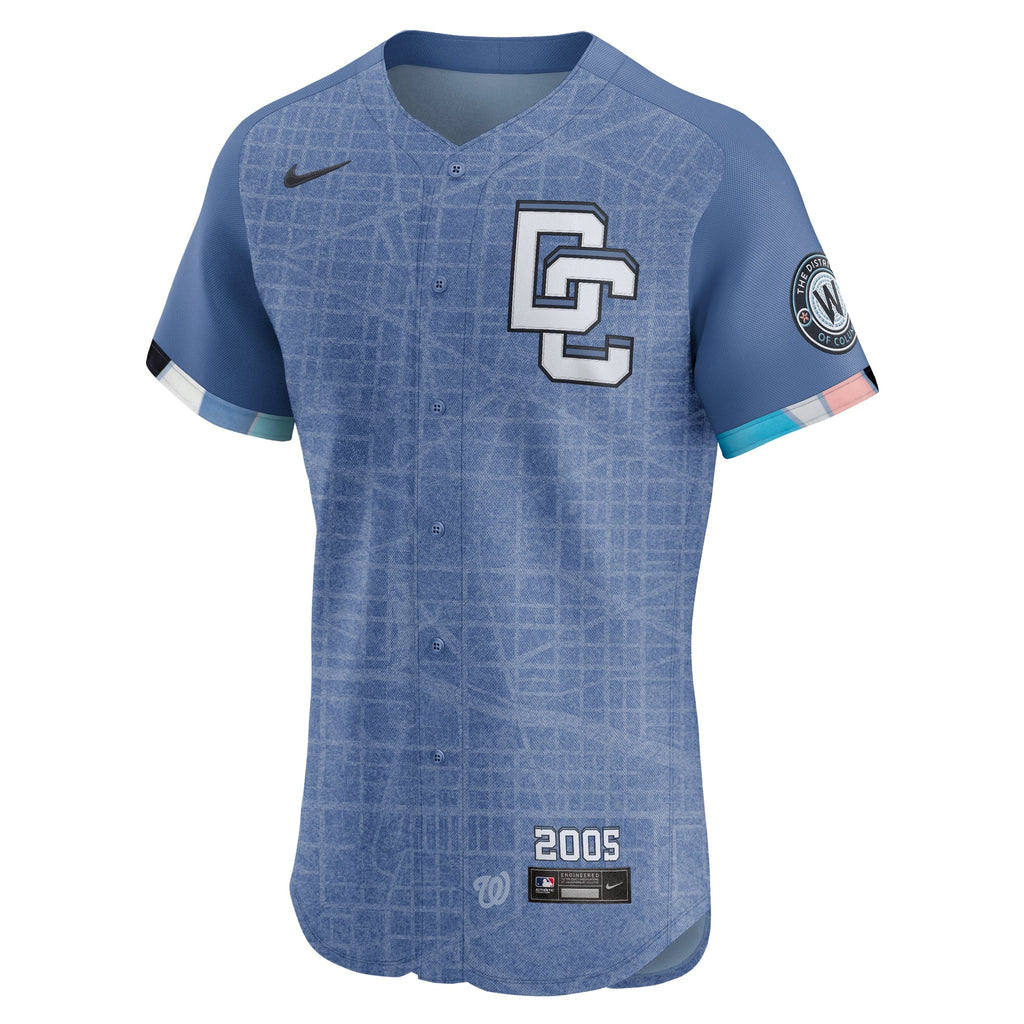 Washington Nationals Dylan Crews Nike Blue 2025 City Connect Elite Player Jersey