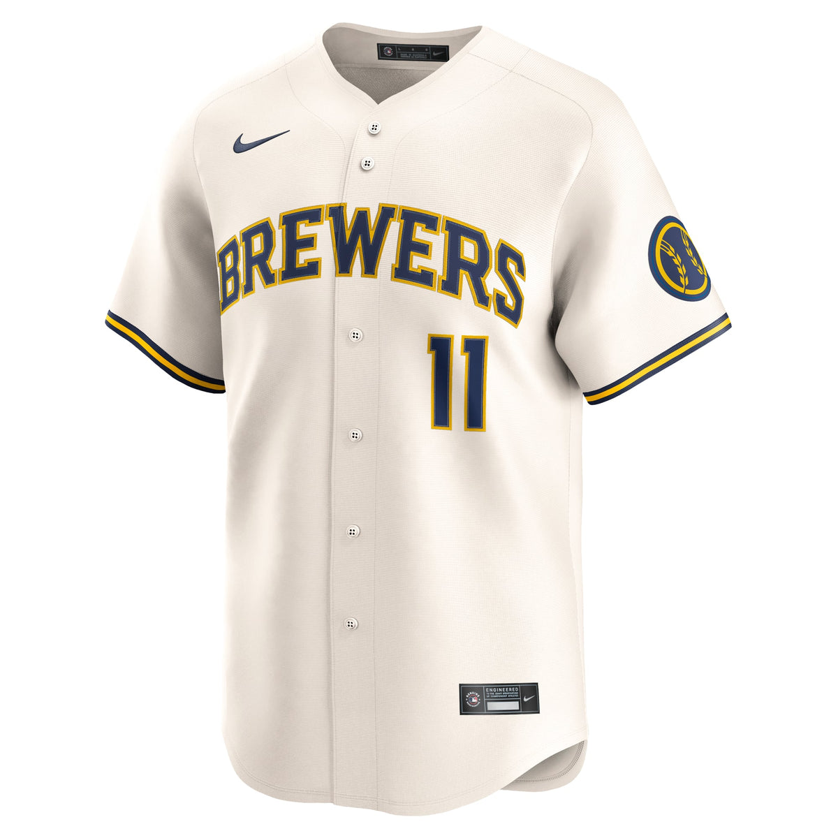 Milwaukee Brewers Jackson Chourio Nike Cream Home Limited Jersey