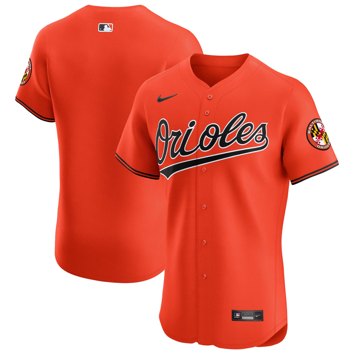 Baltimore Orioles Nike Orange Alternate Vapor Premier Elite Patch Jersey