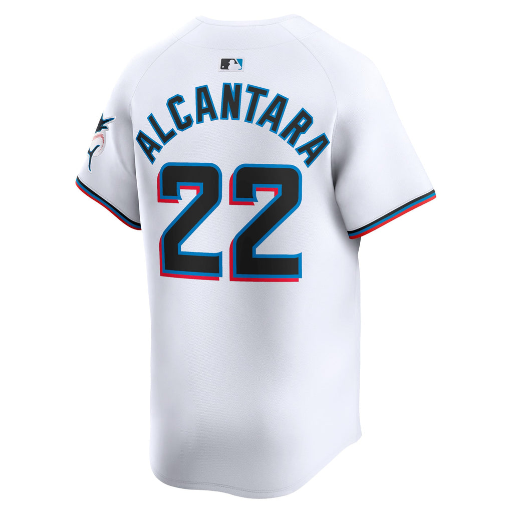 Miami Marlins Sandy Alcantara Nike White Home Limited Player Jersey
