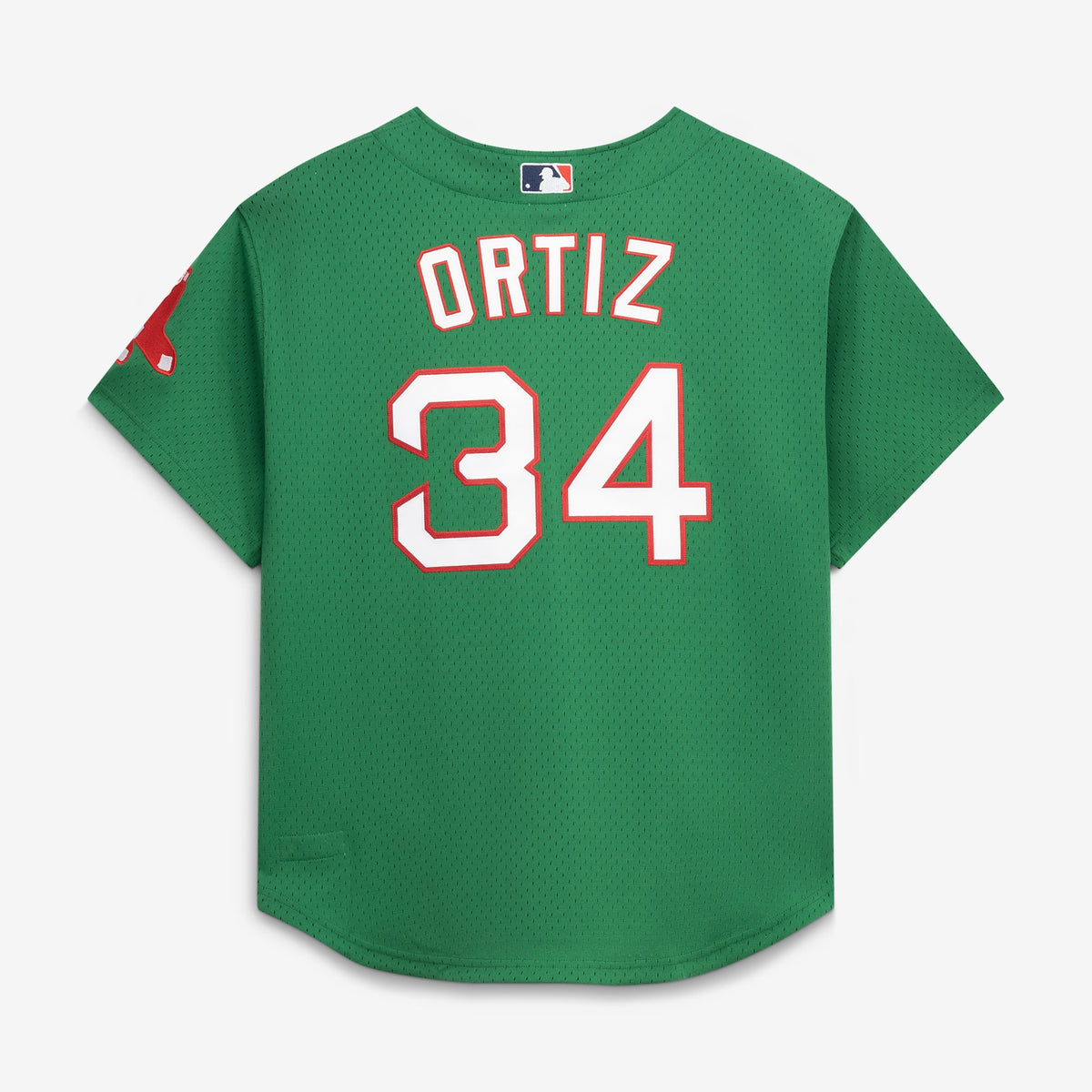 Boston Red Sox David Ortiz Mitchell & Ness Red Cooperstown Collection Mesh Batting Practice Button-Up Jersey