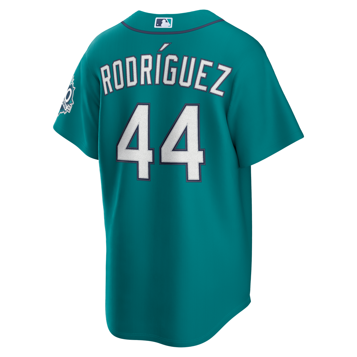 Seattle Mariners Julio Rodríguez Nike White Home Stadium 50th Season Patch Jersey