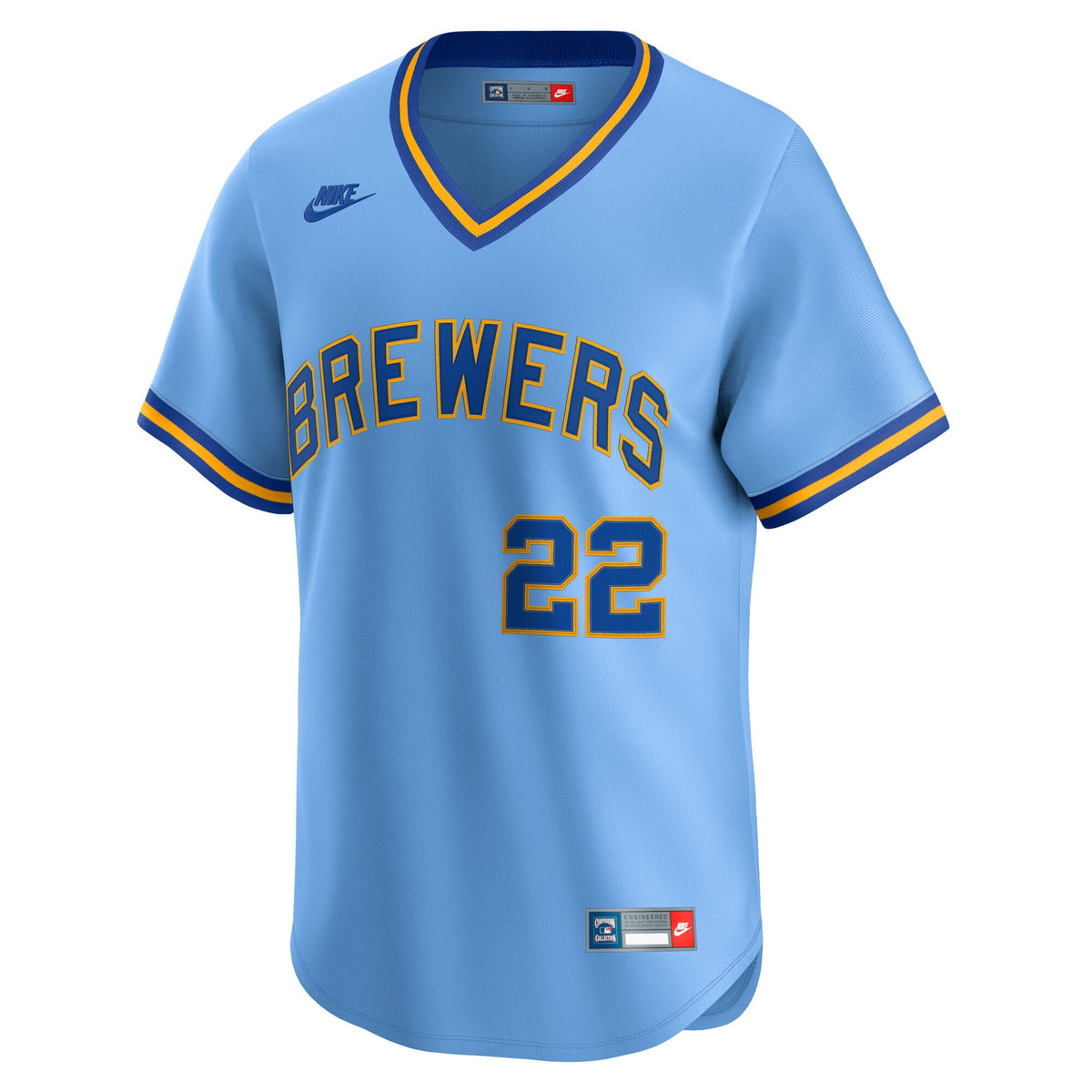 Milwaukee Brewers Christian Yelich Nike Powder Blue Cooperstown Collection Limited Jersey