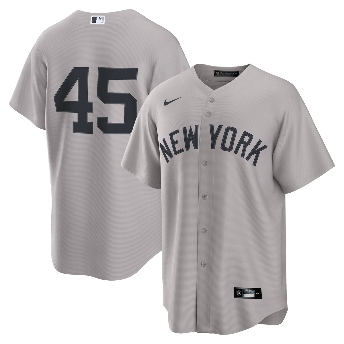 New York Yankees Gerrit Cole Nike Gray Road Replica Jersey