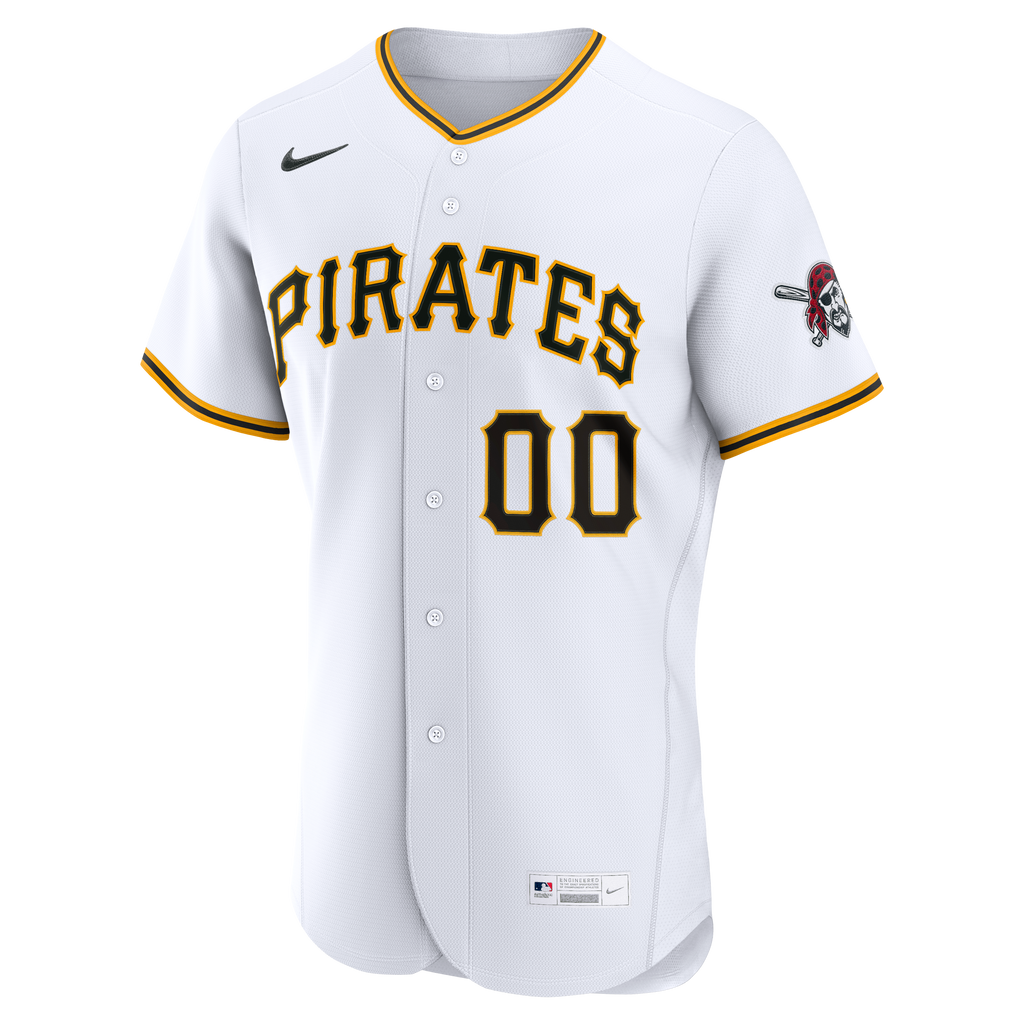 Pittsburgh Pirates Nike White Home Authentic Custom Jersey