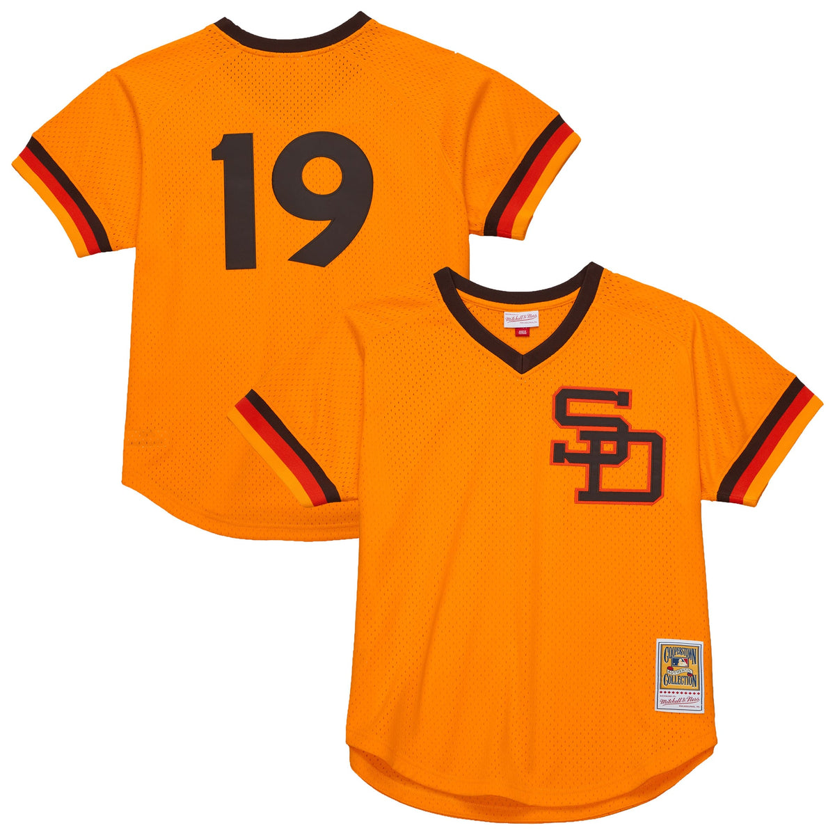 San Diego Padres Tony Gwynn Mitchell & Ness Gold Big & Tall Cooperstown Mesh Batting Practice Jersey