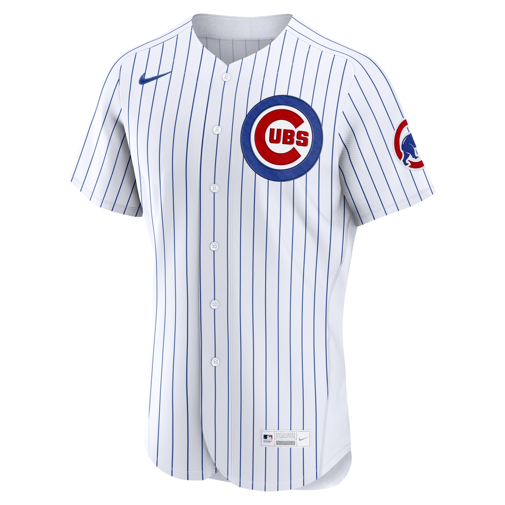 Chicago Cubs Nike White Home Authentic Custom Jersey