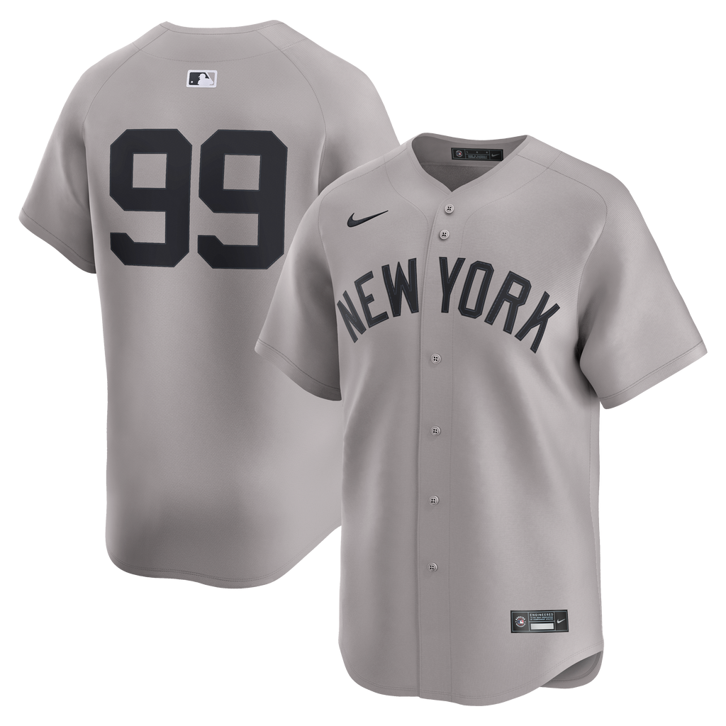 New York Yankees Aaron Judge Nike Gray Road Limited Player Jersey
