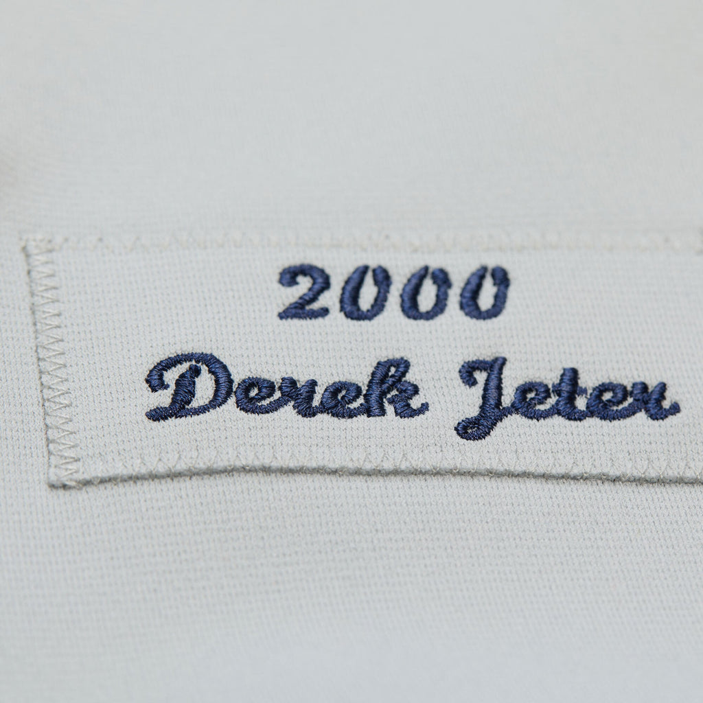New York Yankees Derek Jeter Mitchell & Ness Gray Cooperstown Collection 2000 World Series Authentic Jersey