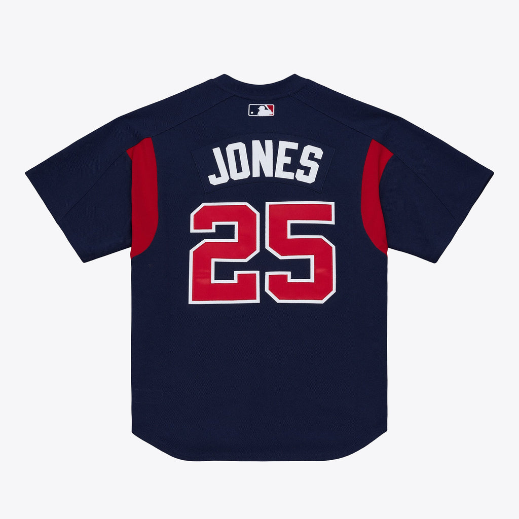 Atlanta Braves Andruw Jones Mitchell & Ness Navy Authentic Batting Practice Jersey