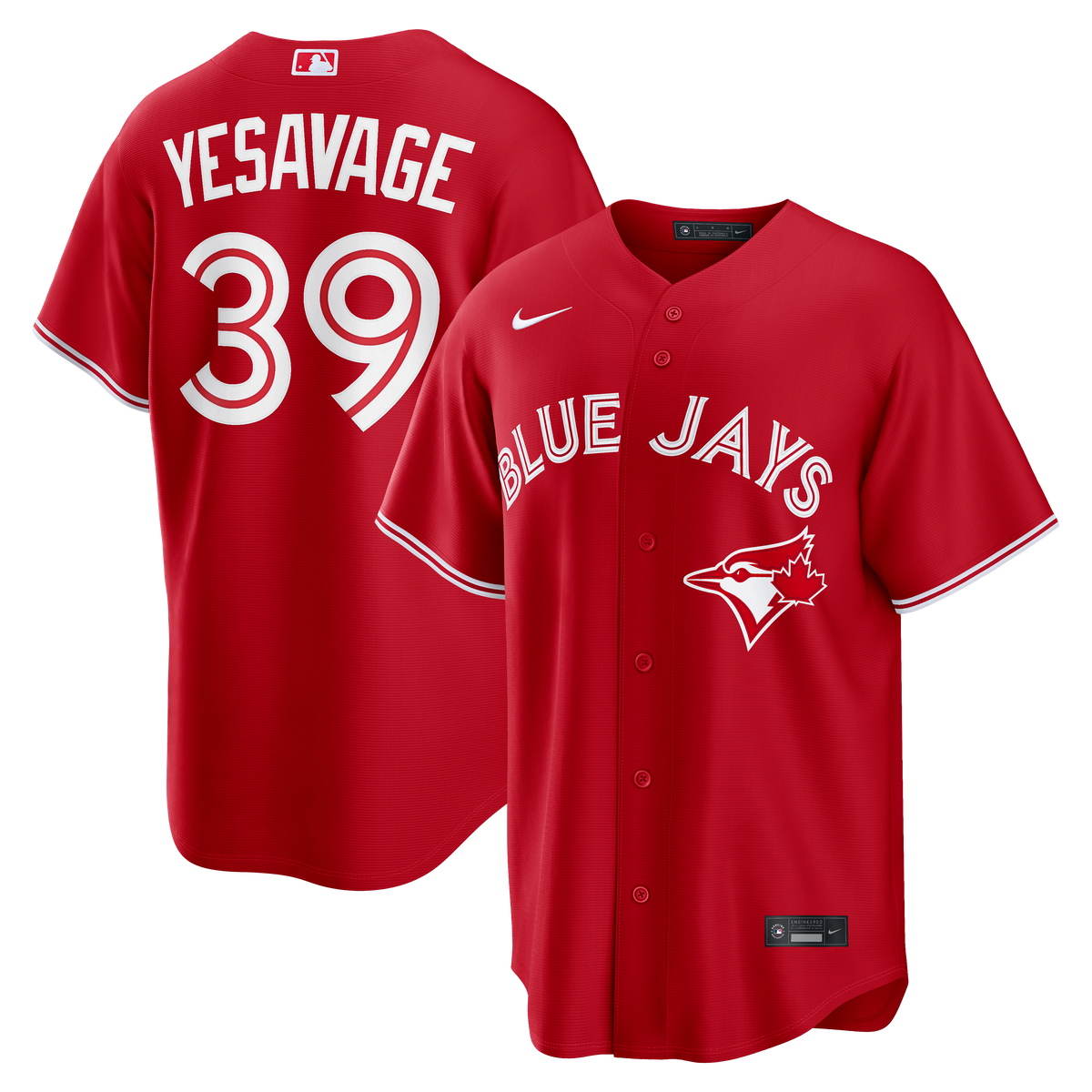 Toronto Blue Jays Trey Yesavage Nike Red Canada Day Replica Jersey