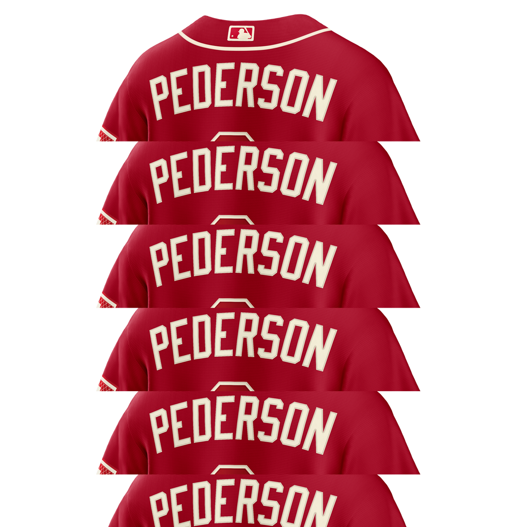 Texas Rangers Joc Pederson Nike Red 2026 City Connect Stadium Jersey