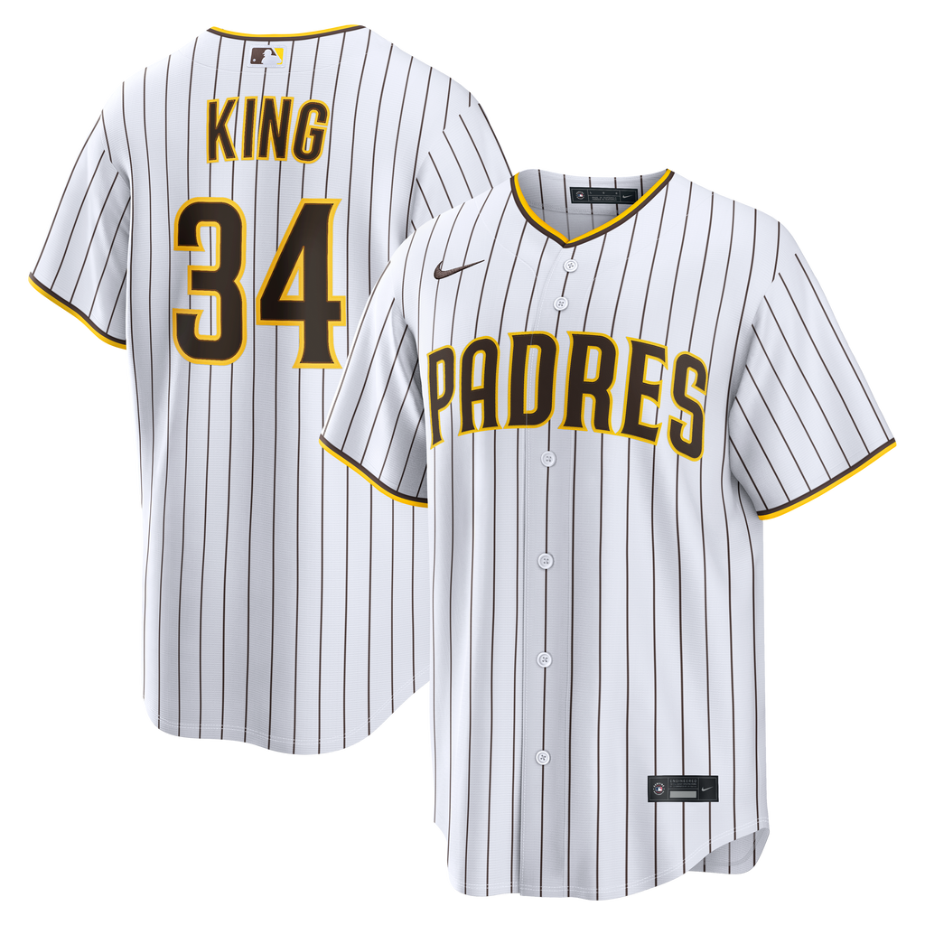 San Diego Padres Michael King Nike White Home Replica Jersey