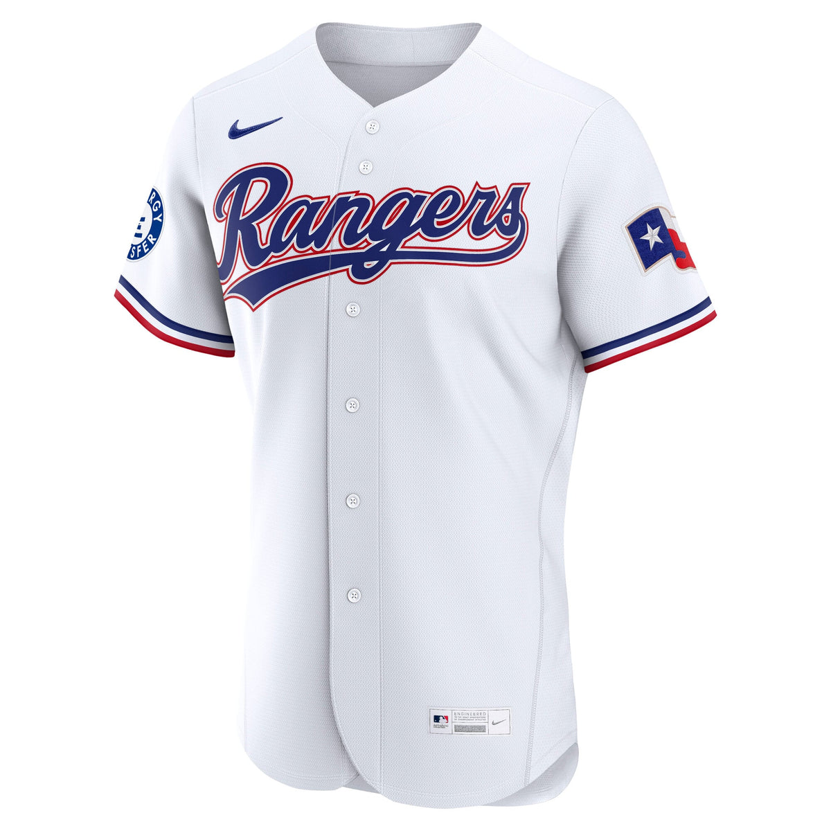 Texas Rangers Nike Light Blue Alternate Sponsor Patch Authentic Jersey