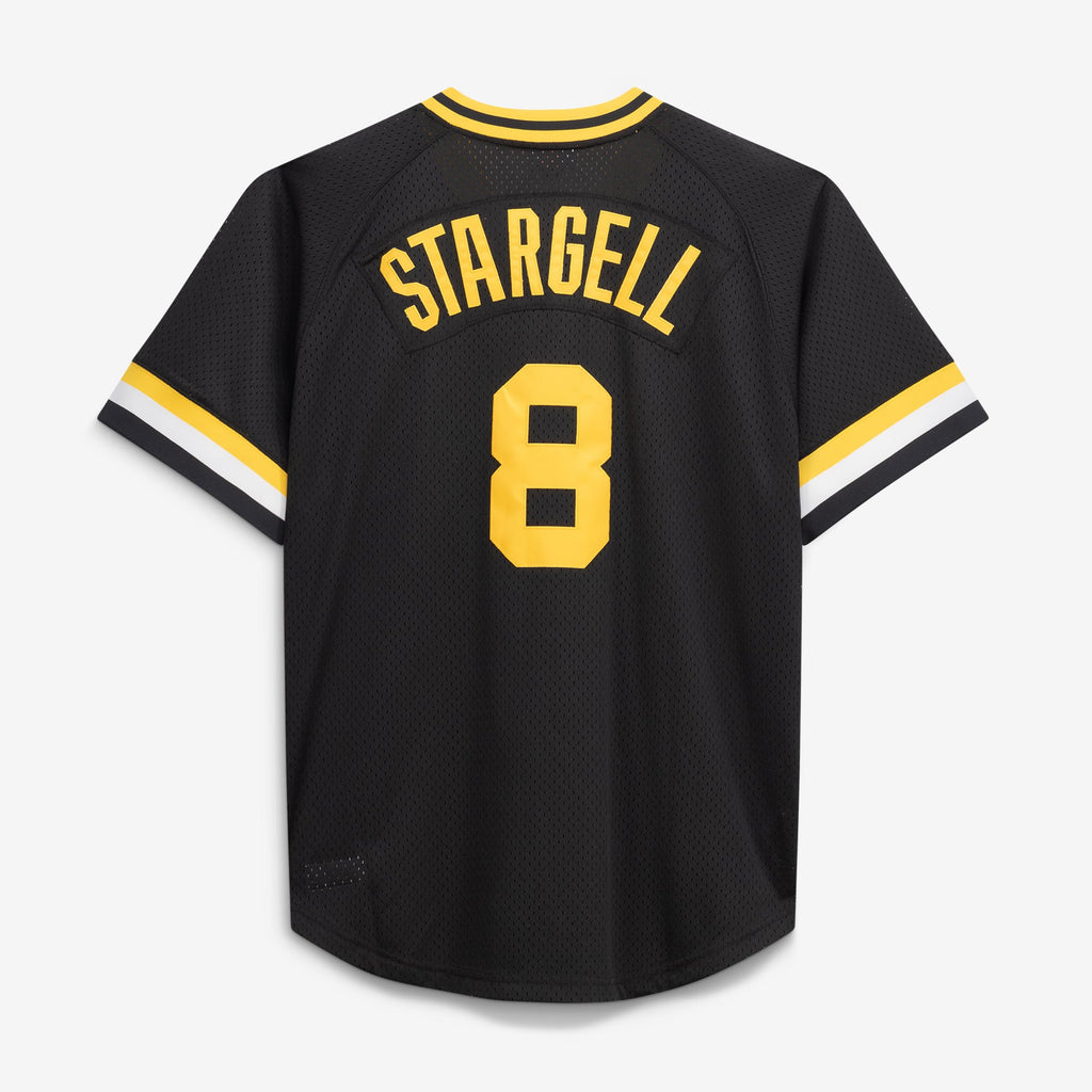 Pittsburgh Pirates Willie Stargell Mitchell & Ness Black Cooperstown Collection Big & Tall Mesh Batting Practice Jersey