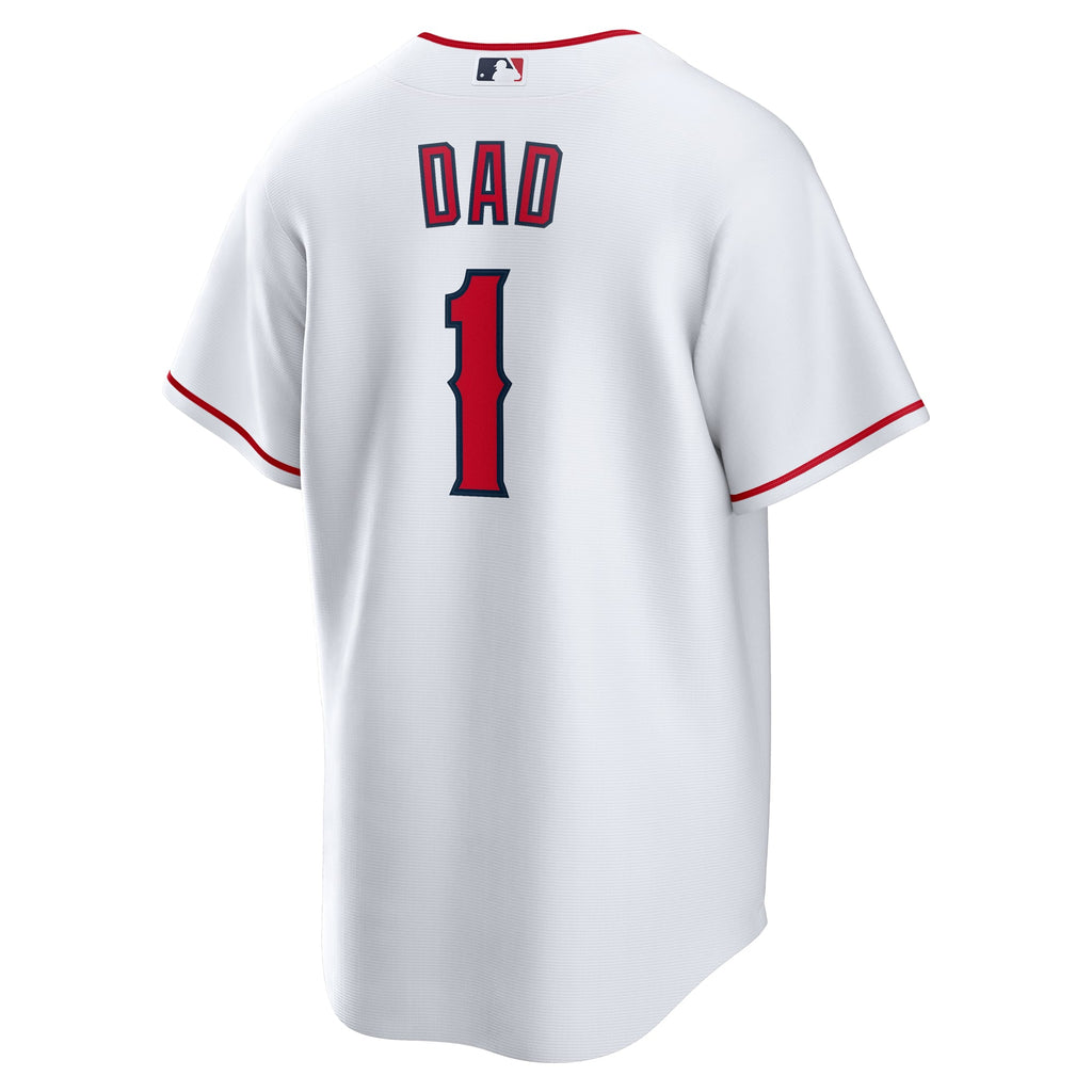 Los Angeles Angels Nike White #1 Dad Home Replica Jersey