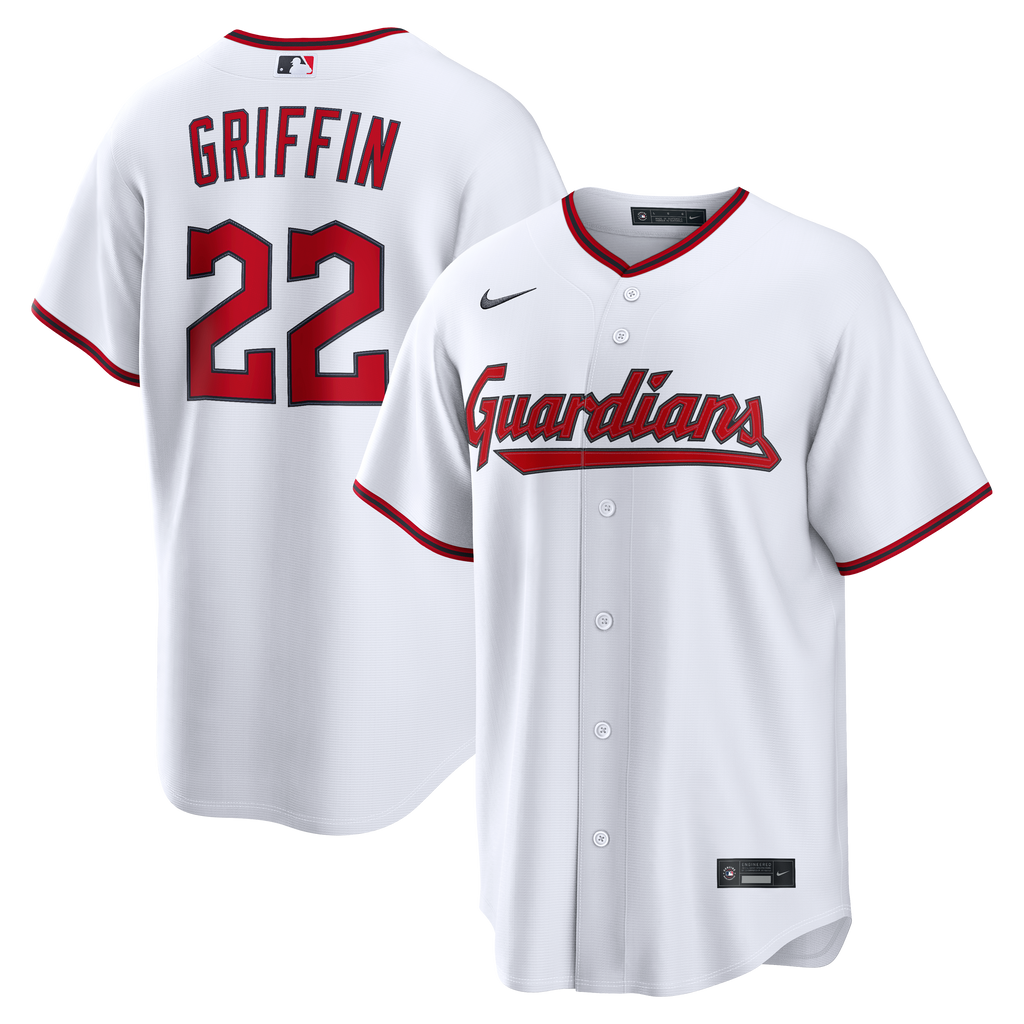 Cleveland Guardians Foster Griffin Nike White Home Replica Jersey