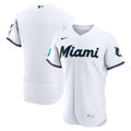 Miami Marlins Nike White Home Sponsor Patch Authentic Jersey