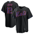 New York Mets Francisco Lindor Nike Black Alternate Replica Jersey
