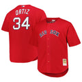 Boston Red Sox David Ortiz Mitchell & Ness Red Big & Tall Cooperstown Mesh Batting Practice Jersey