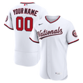 Washington Nationals Nike White Home Authentic Custom Jersey