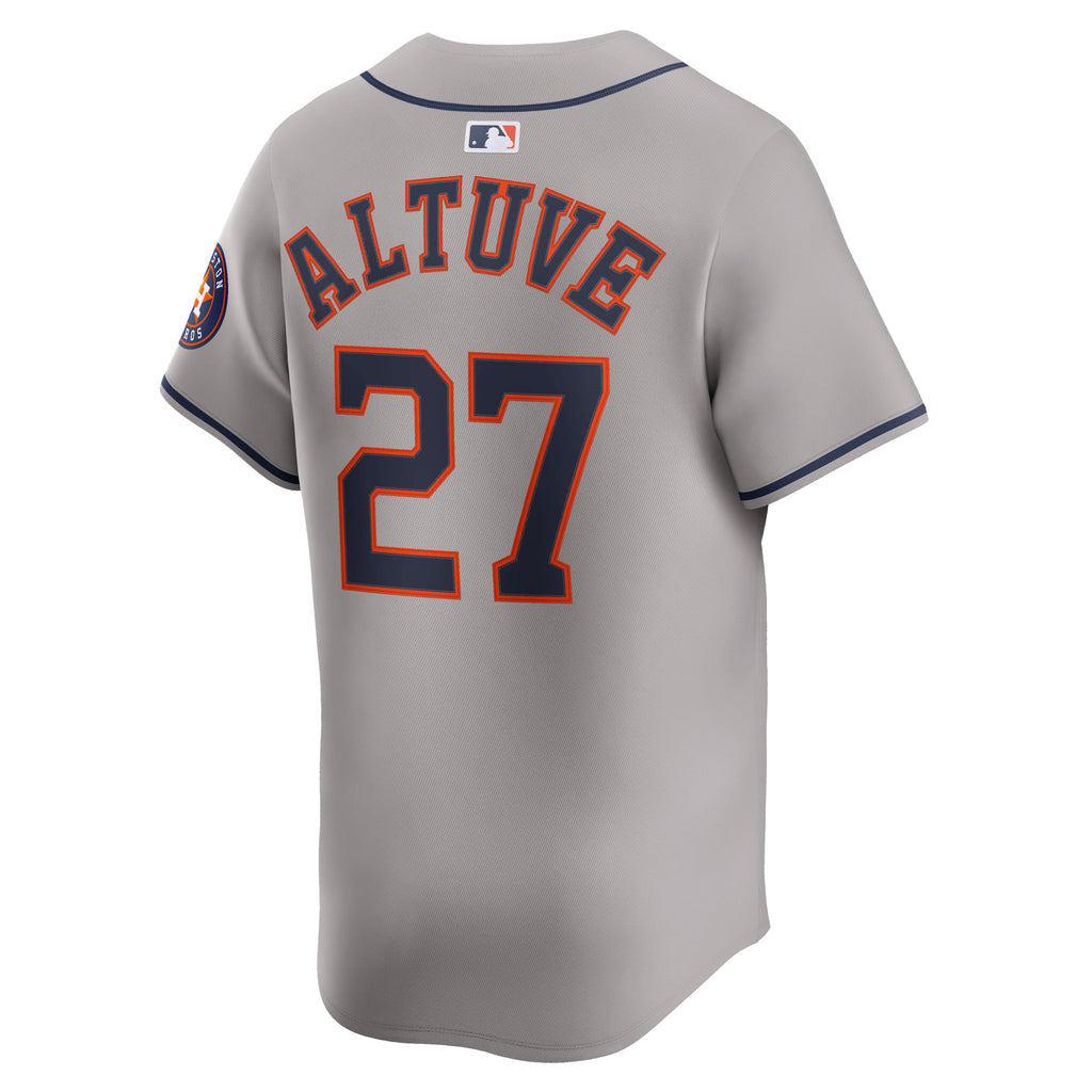 Houston Astros Jose Altuve Nike Gray Road Limited Player Jersey