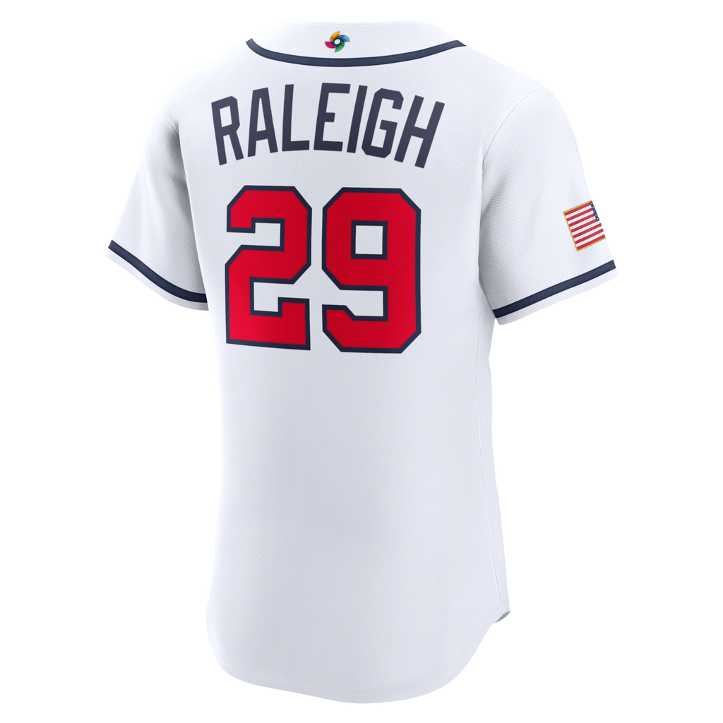 USA Baseball Cal Raleigh Nike White 2026 World Baseball Classic Home Authentic Jersey