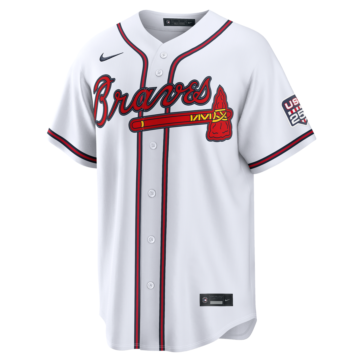 Fourth of July Atlanta Braves Drake Baldwin Nike White USA 250 Stadium Jersey
