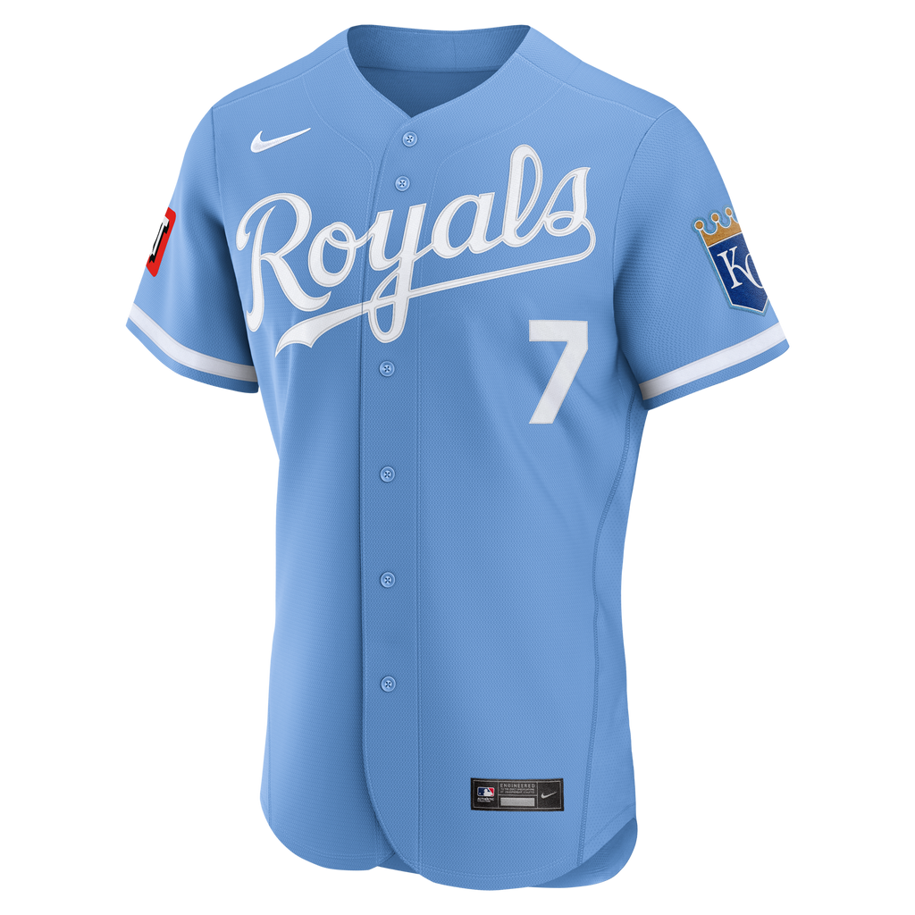 Kansas City Royals Bobby Witt Jr. Nike White Home Authentic Sponsor Patch Jersey