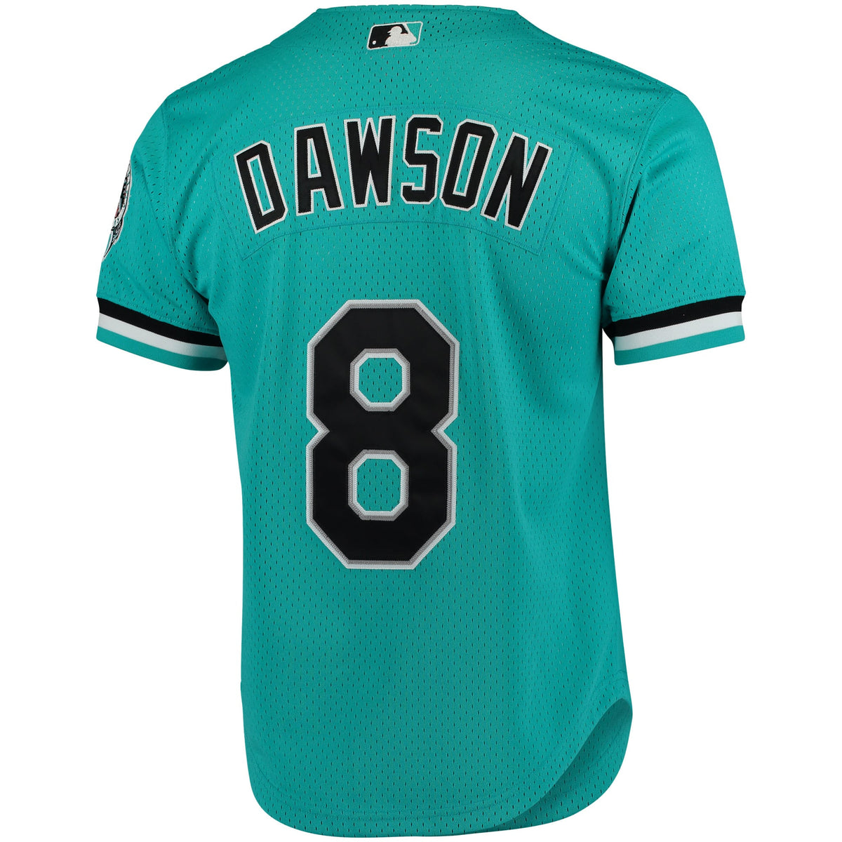 Florida Marlins Andre Dawson Mitchell & Ness Teal Cooperstown Collection Mesh Batting Practice Button-Up Jersey