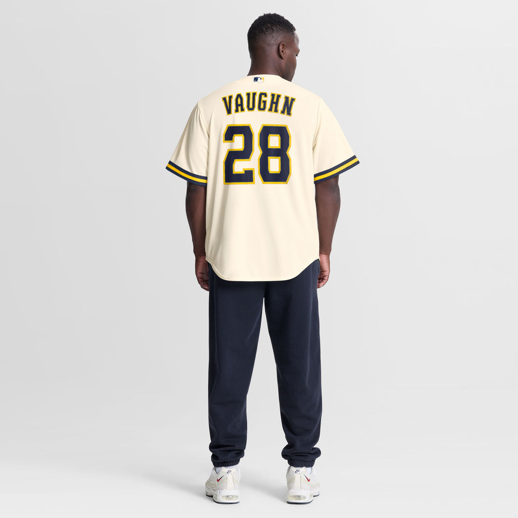 Milwaukee Brewers Andrew Vaughn Nike Cream Home Replica Jersey