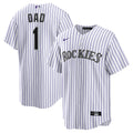 Colorado Rockies Nike White #1 Dad Home Replica Jersey