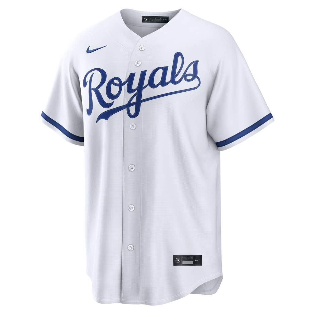 Kansas City Royals Nike White Home Replica Custom Jersey