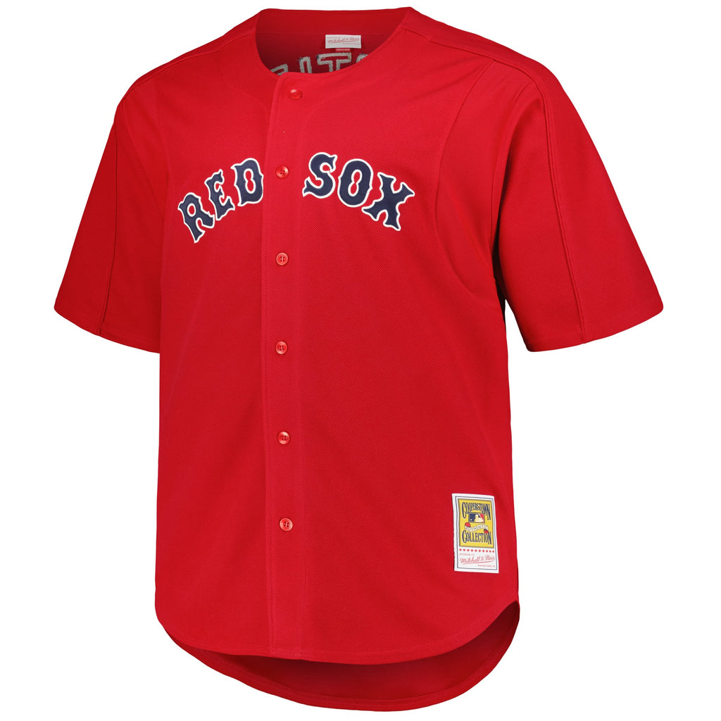 Boston Red Sox David Ortiz Mitchell & Ness Kelly Green Big & Tall Cooperstown Collection Mesh Batting Practice Jersey