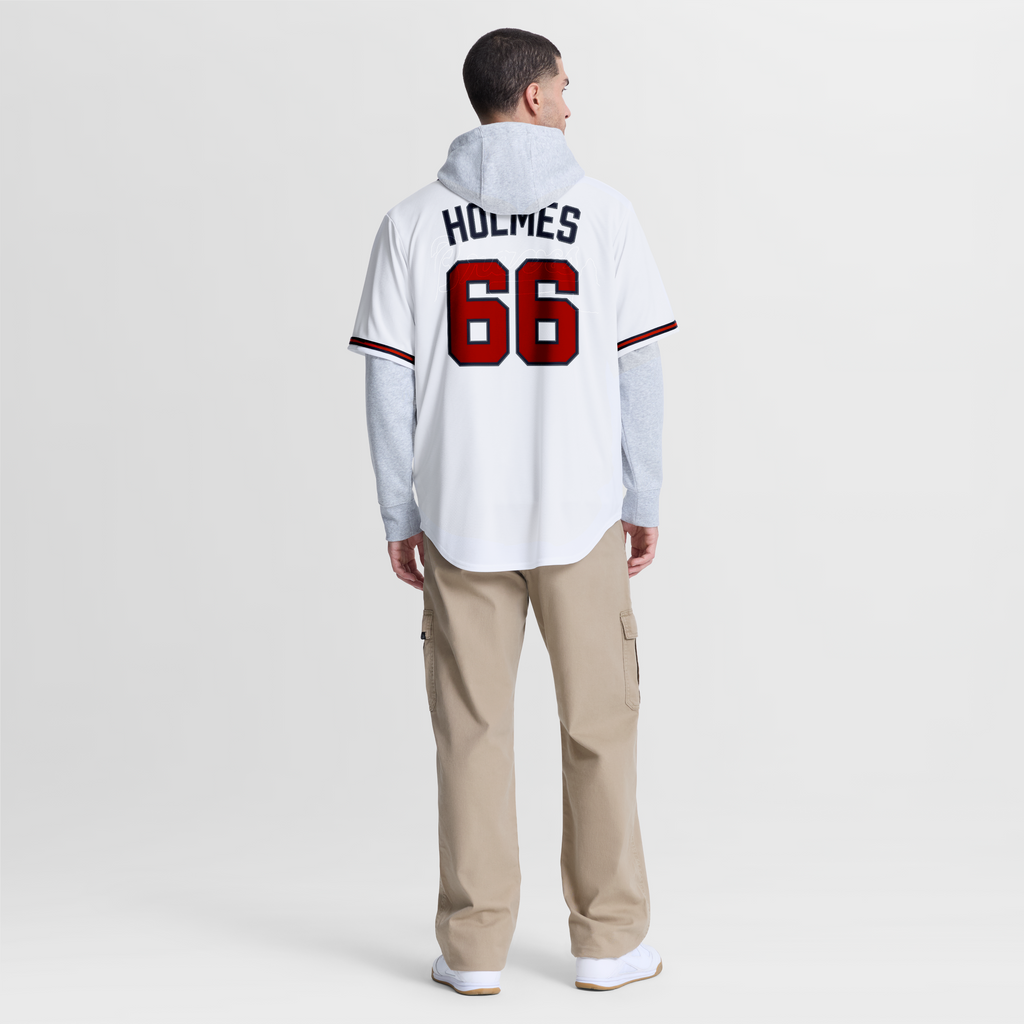 Atlanta Braves Grant Holmes Nike White Home Replica Jersey