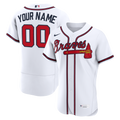 Atlanta Braves Nike White Home Authentic Custom Jersey