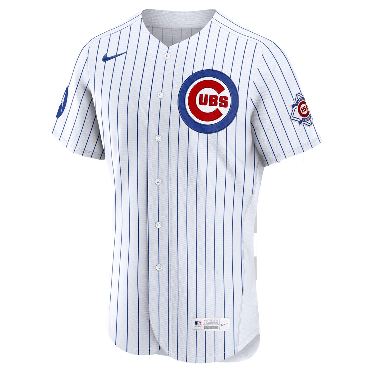 Chicago Cubs Nike White Home Sponsor Patch Authentic Jersey