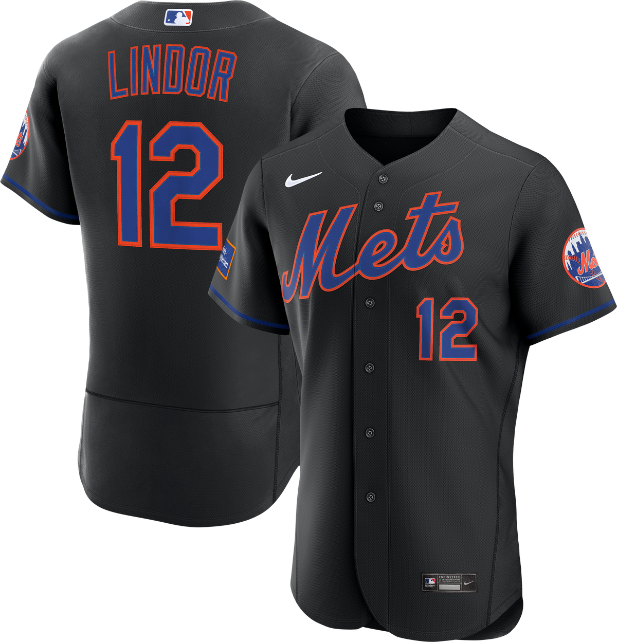 New York Mets Francisco Lindor Nike White Home Authentic Sponsor Patch Jersey
