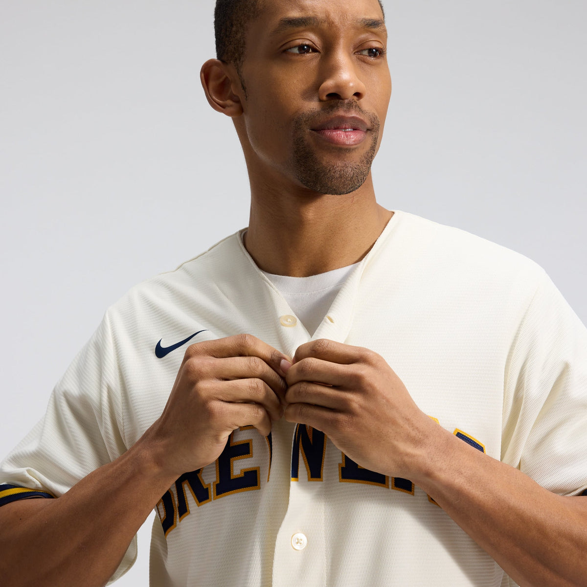 Milwaukee Brewers Nike Cream Home Replica Team Jersey