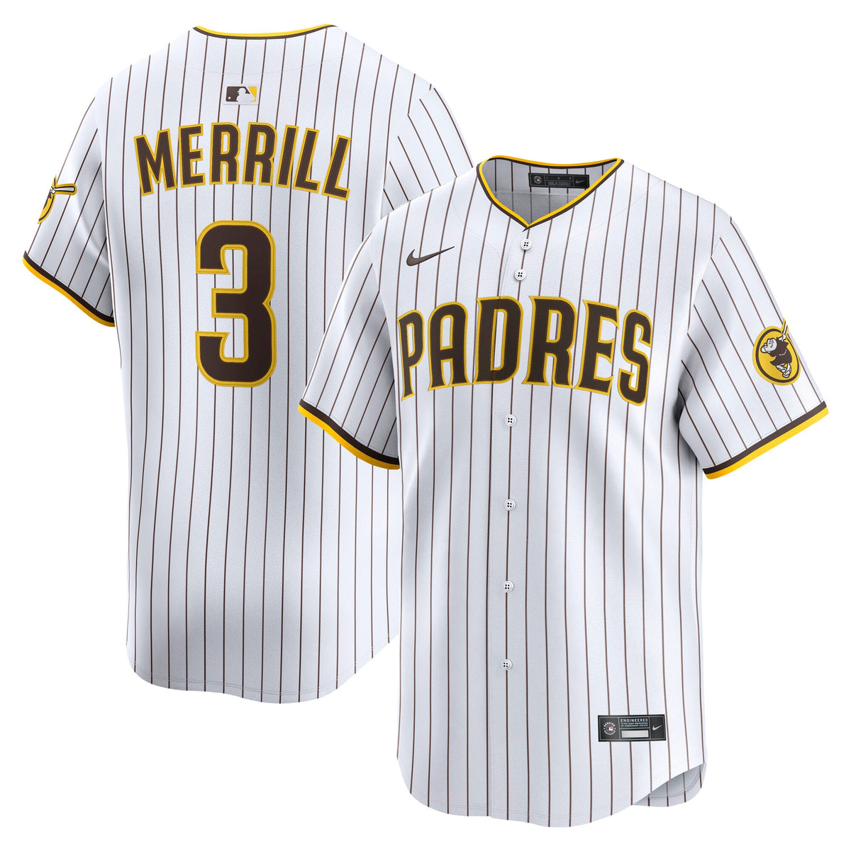 San Diego Padres Jackson Merrill Nike Brown Road Limited Player Jersey