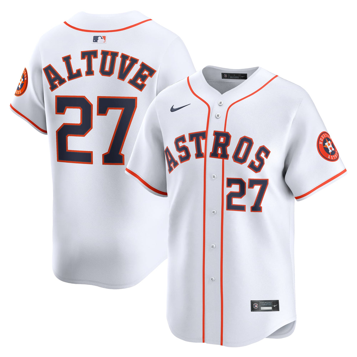Houston Astros Jose Altuve Nike Orange Alternate Limited Player Jersey