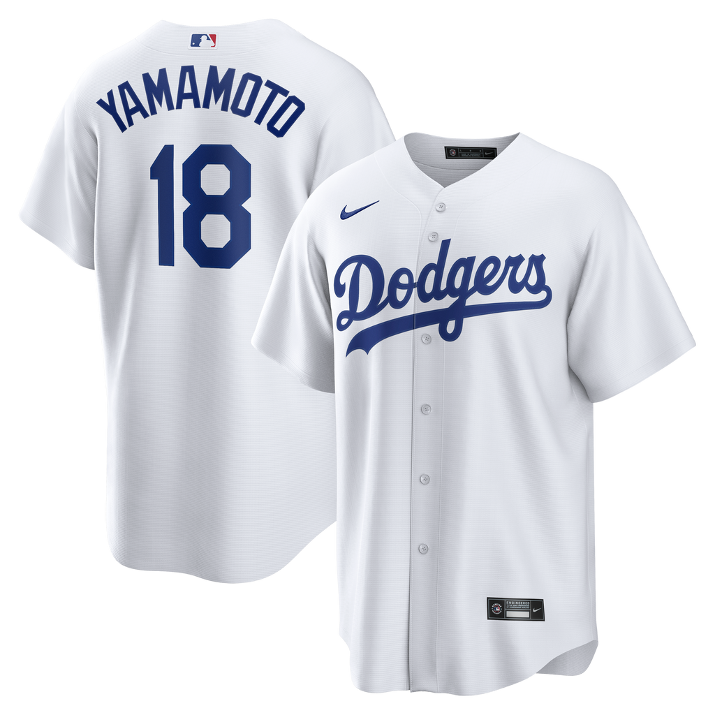 Los Angeles Dodgers Yoshinobu Yamamoto Nike White Home Replica Jersey